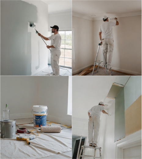 Pintura · Living pintado en un día